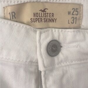 Hollister Super Skinny W25, L31, White Denim Jeans